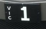 Vic 1 number plate