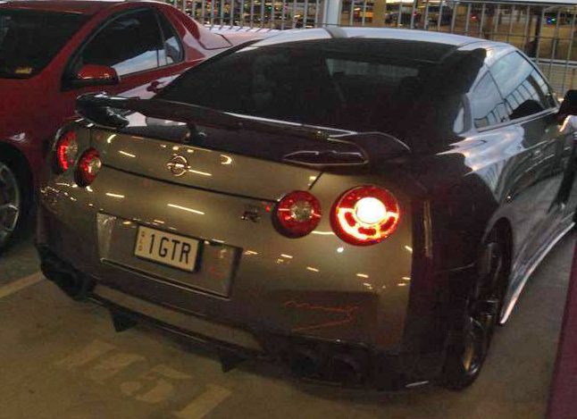Nissan R35 GTR number plate