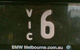 Vic 6 Number Plate