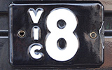 Vic 8 heritage number plate