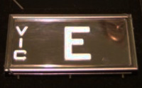 Single letter E number plate