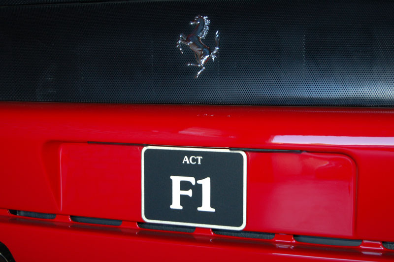 F1 number plate