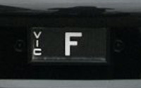 Single letter F number plate