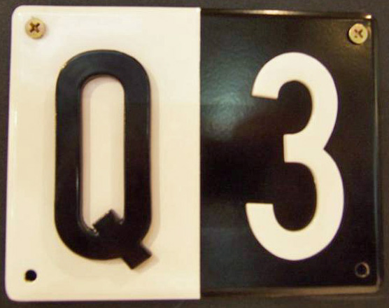 Q3 number plate