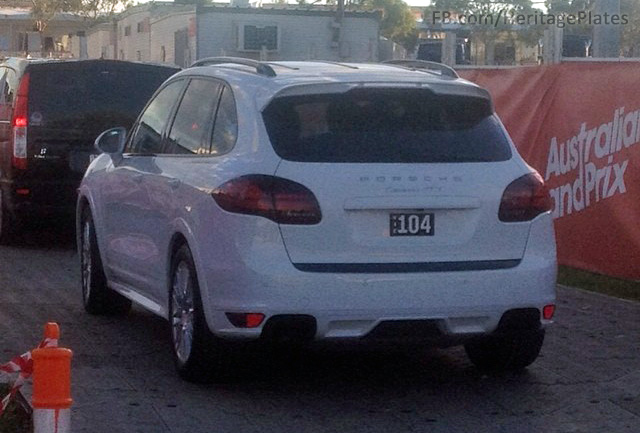 Vic 104 number plate