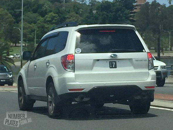 NSW '7' on a Subaru Forester.