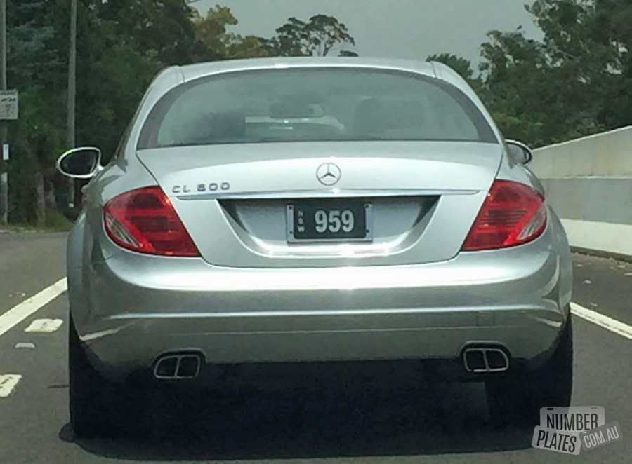 NSW '959' on a Mercedes CL600.
