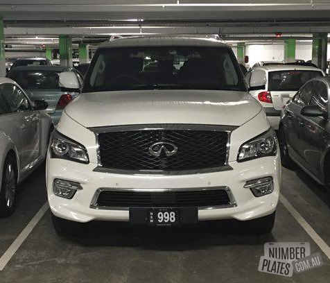 NSW '998' on an Infinity QX80.