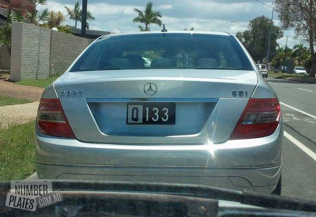 Qld '133' on a Mercedes C320. 