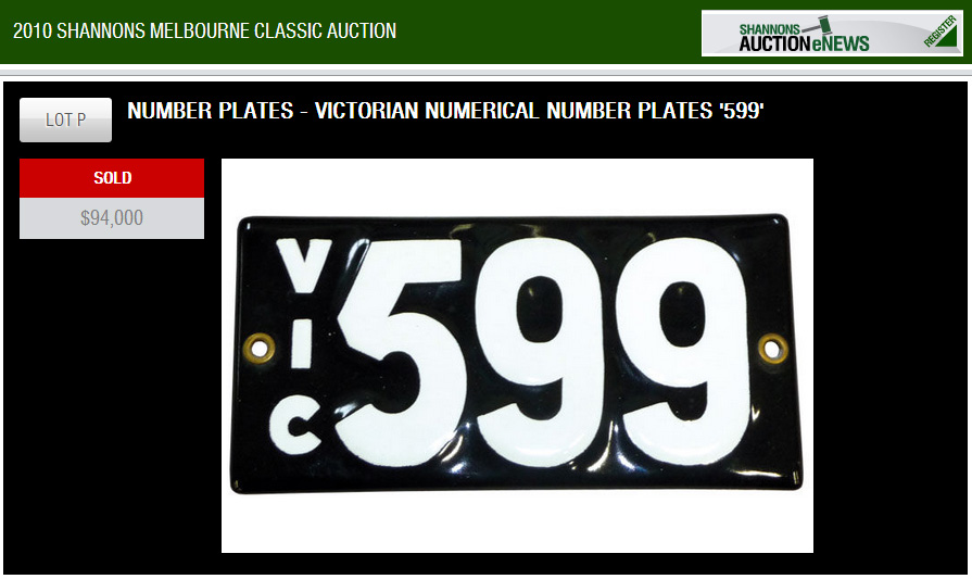 Vic 599 auction result