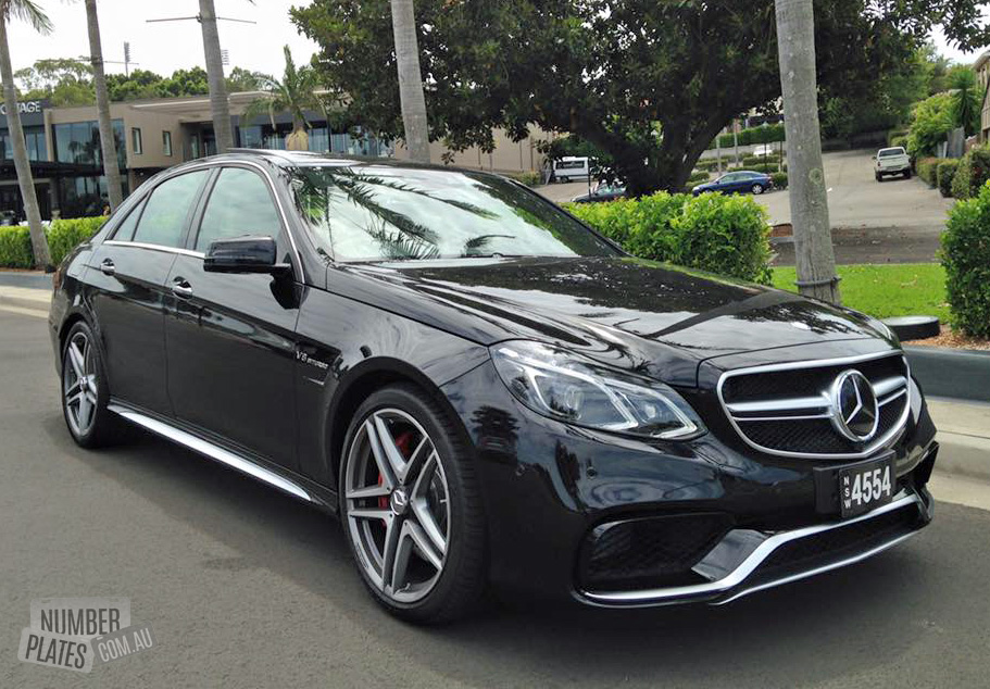 NSW '4554' on a Mercedes E63 AMG.