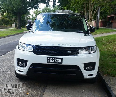 NSW '53335' on a Range Rover.