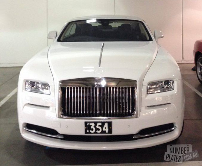 Vic '354' on a Rolls Royce Wraith.