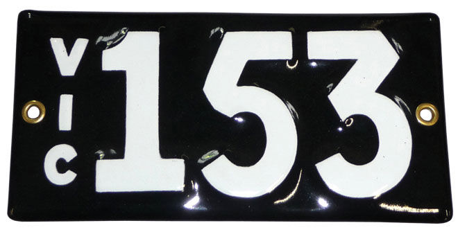 Vic 153 heritage plate