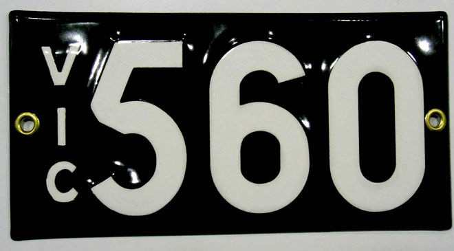 Vic 560 heritage plate