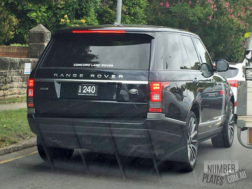 NSW '240' on a Range Rover.