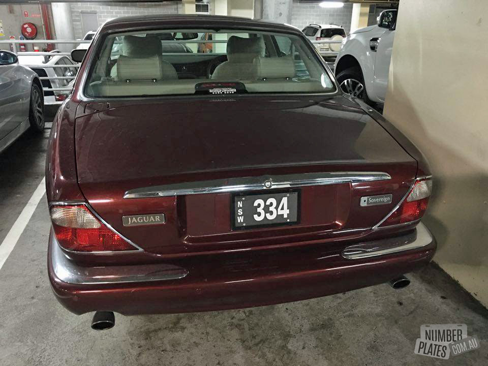 NSW '334' on a Jaguar Sovereign.