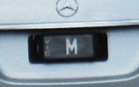 Single letter M number plate