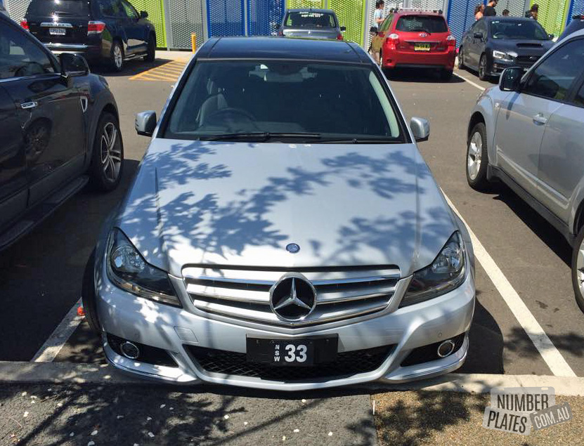 NSW '33' on a Mercedes C Class.