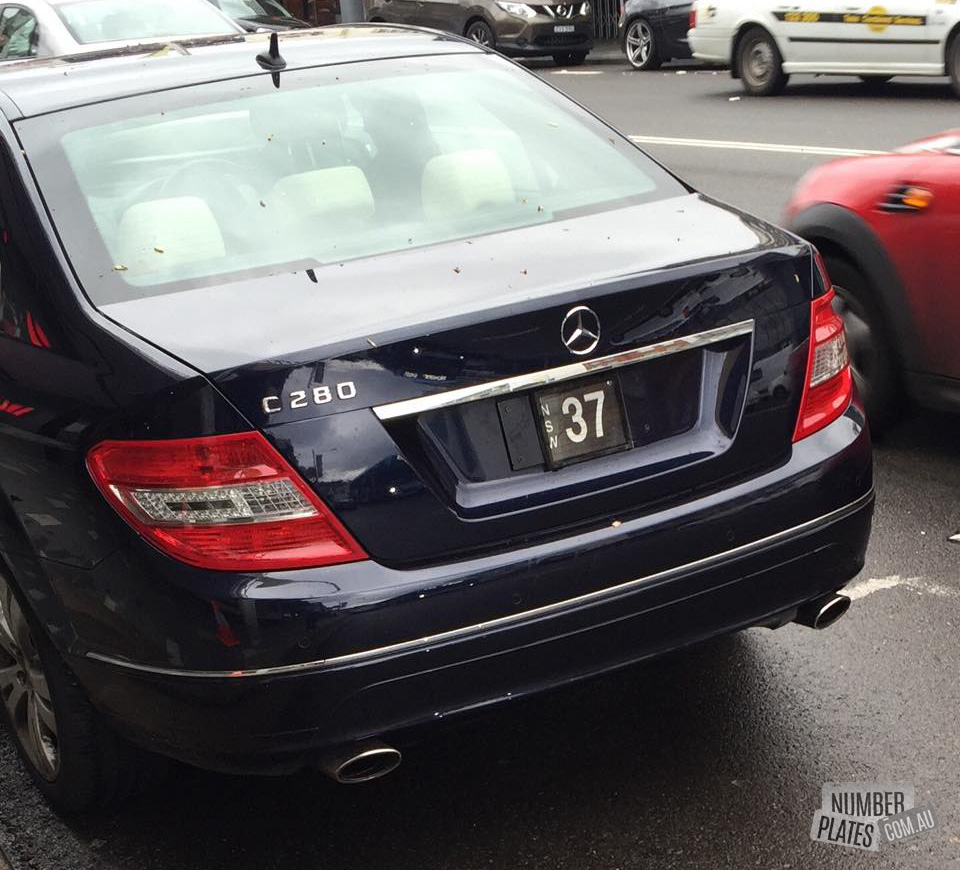 NSW '37' on a Mercedes C280. 
