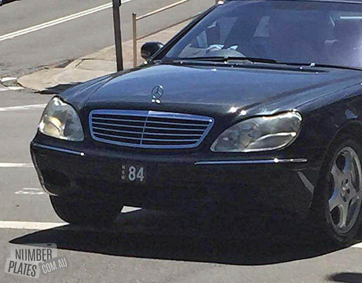 NSW '84' on a Mercedes S Class.