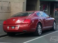 Vic '11' on a Bentley Continental GT.
