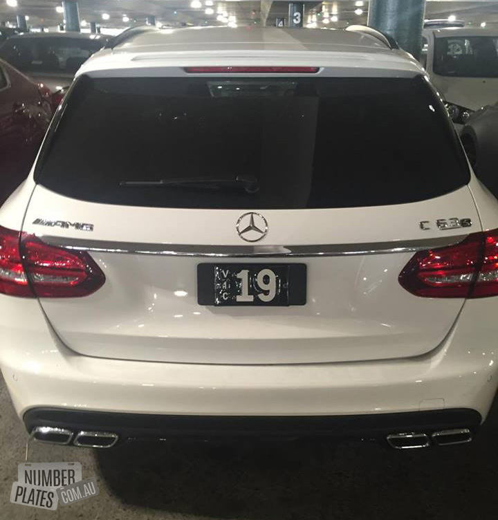 Vic '19' on a Mercedes AMG C63 S.