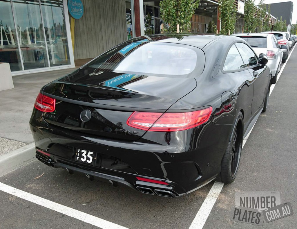 Vic '35' on a Mercedes S63 AMG Coupe.