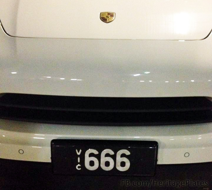 Vic 666 number plate