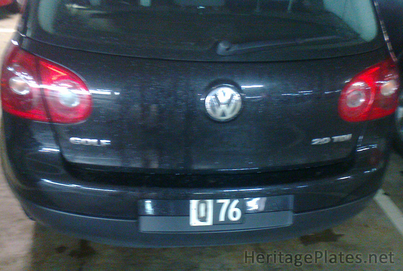 Q76 number plate