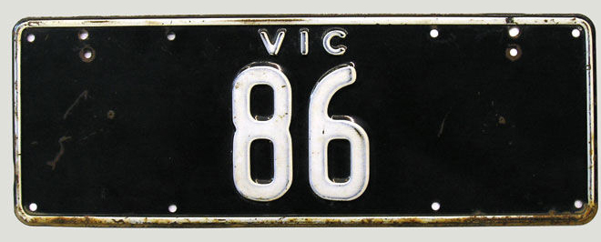 Vic 86 heritage plate