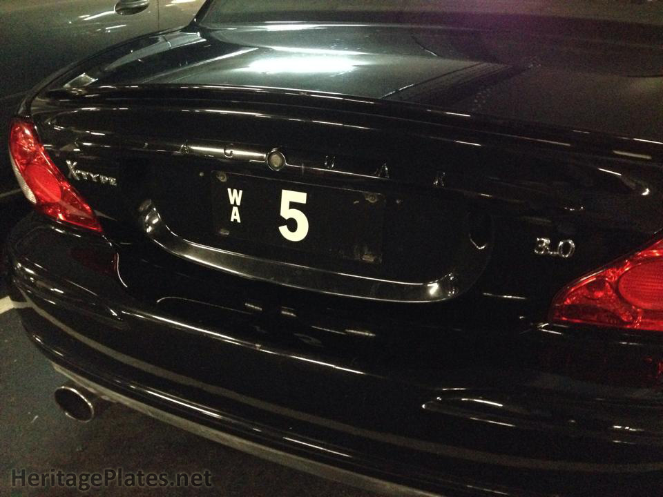 WA single digit number plates