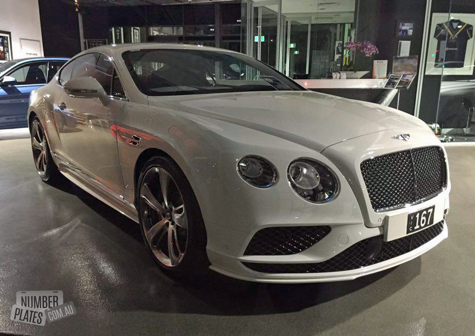 Vic '167' on a Bentley Continental GT.