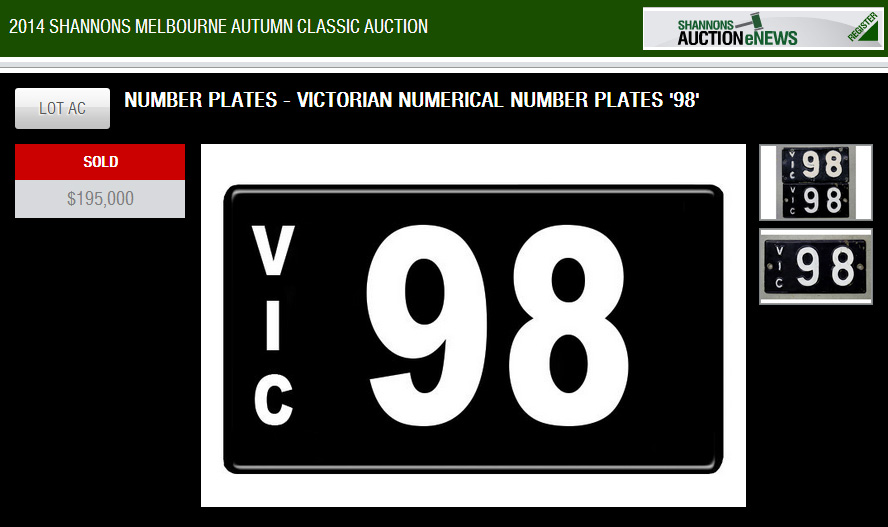 Vic 98 auction result
