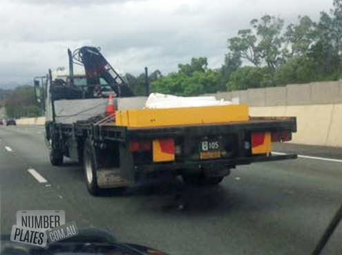 Qld '105' Q plate on a truck!
