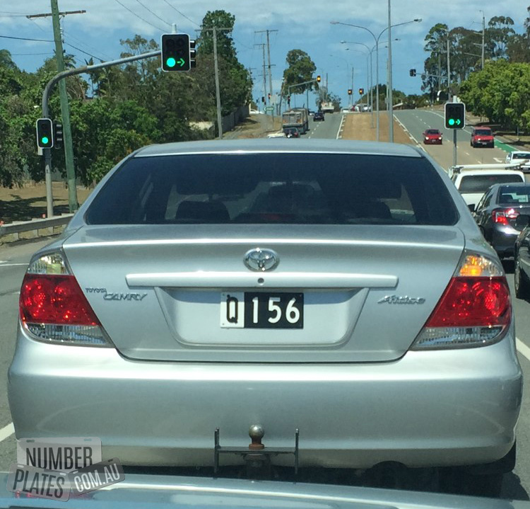'Q156' on a Toyota Camry.