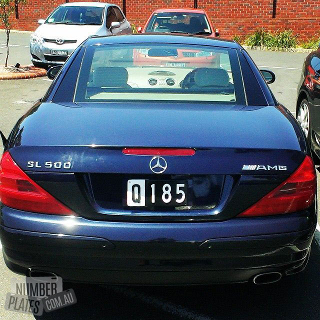 'Q185' on a Mercedes SL500. 