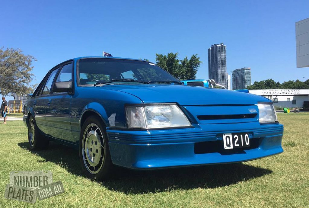 'Q210' on a Holden Commodore VK SS Group A. 