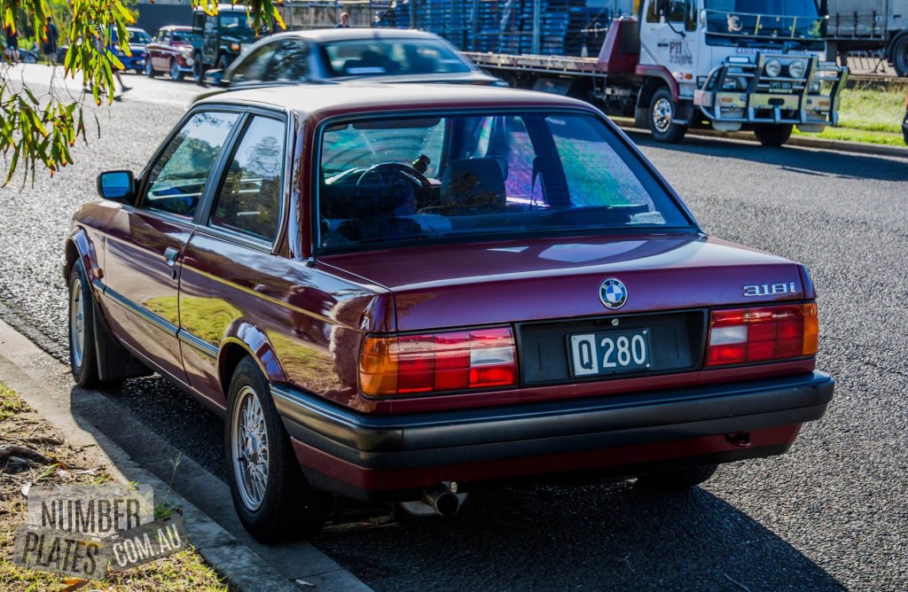 'Q280' on a BMW 318i.
