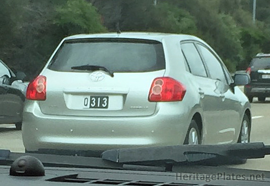 Q313 number plate