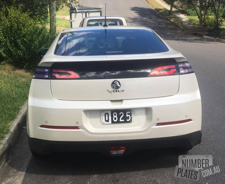 Qld '825' on a Holden Volt.