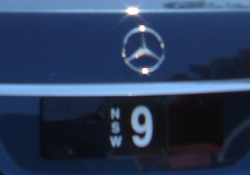 NSW 9 number plate