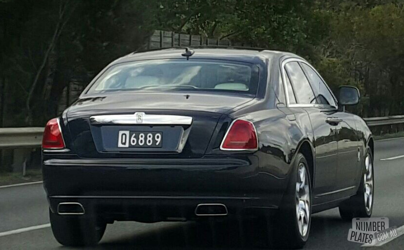 'Q6889' on a Rolls Royce Ghost.