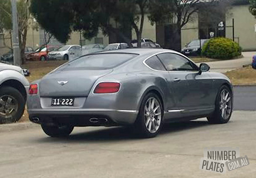 Vic '11-222' on a Bentley Continental GT.