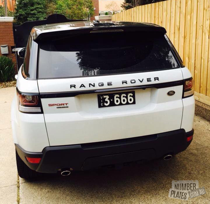 Vic '3-666' on a Range Rover Sport.