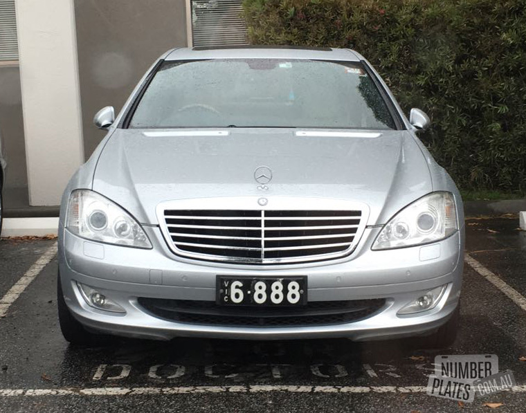 Vic '6-888' on a Mercedes S350.