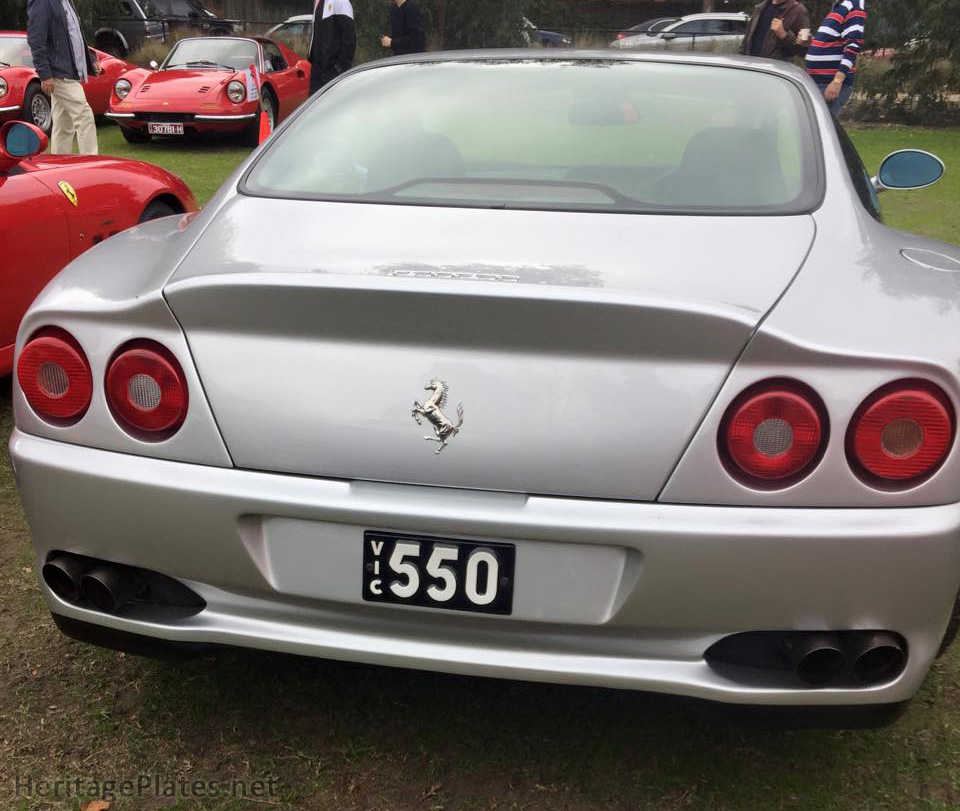 Vic 550 number plate
