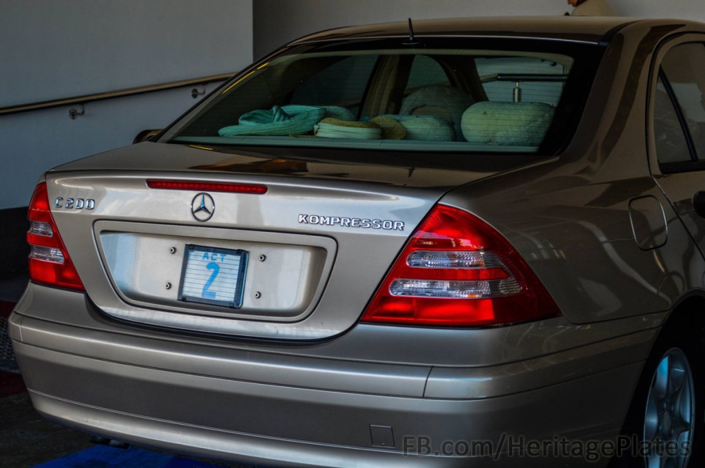 ACT Single Digit Number Plates