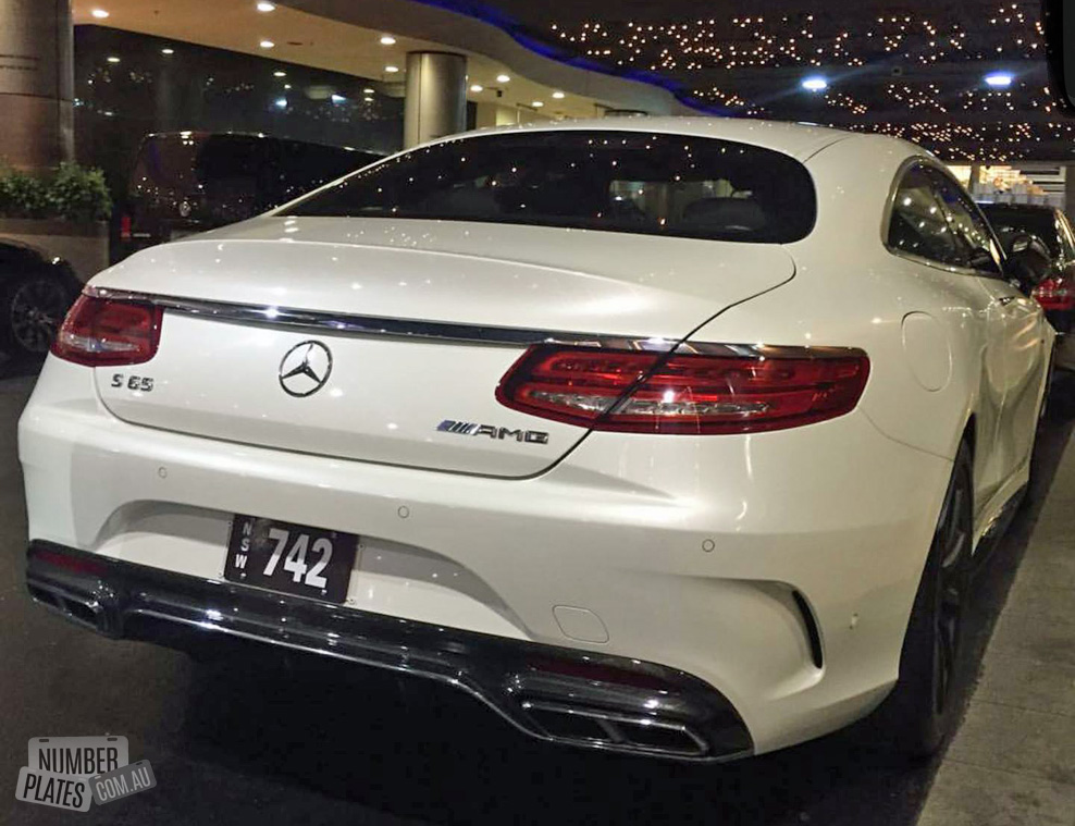 NSW '742' on a Mercedes S65 AMG Coupe.